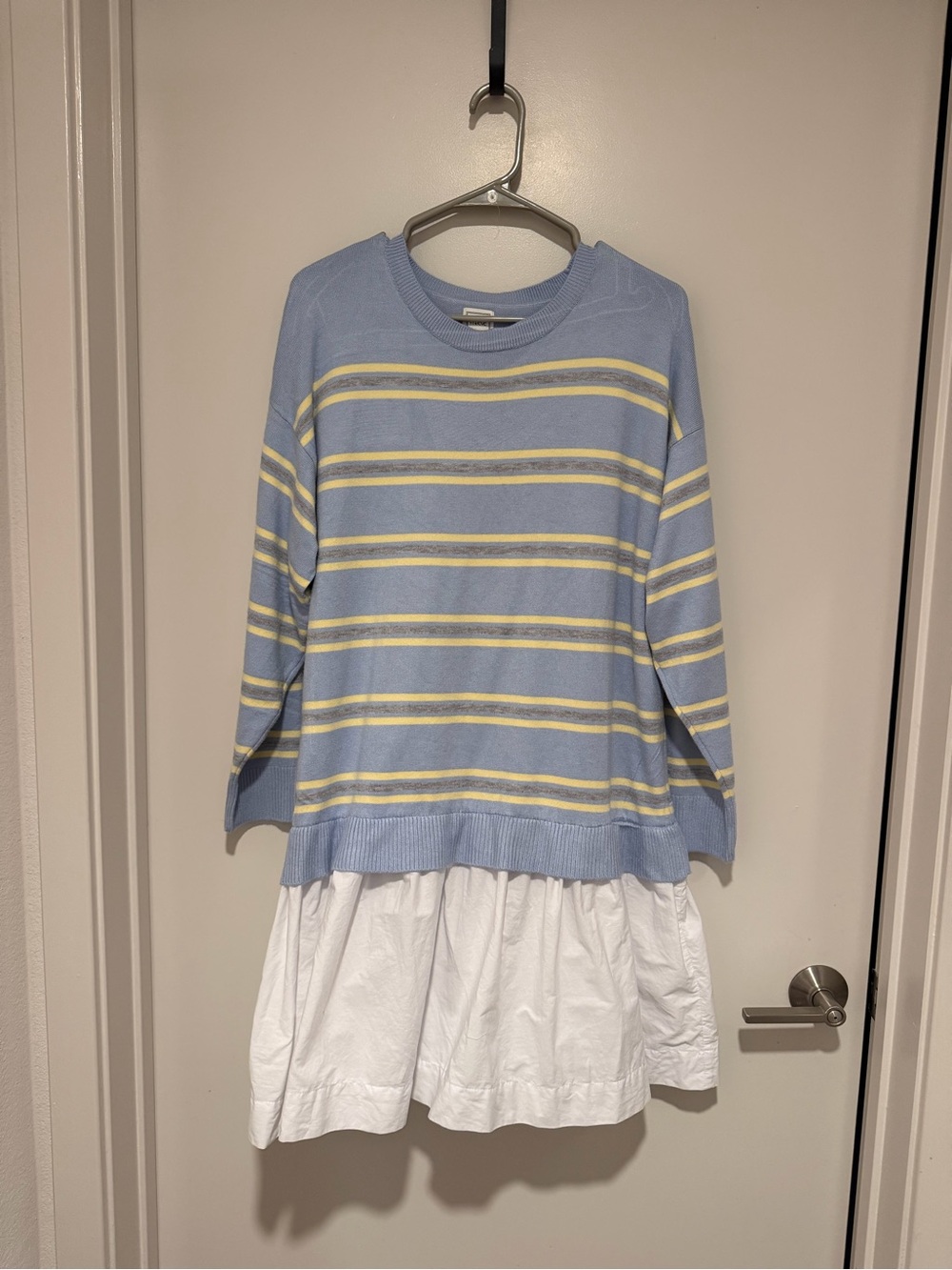 Maeve Light Blue & Yellow Twofer Dress